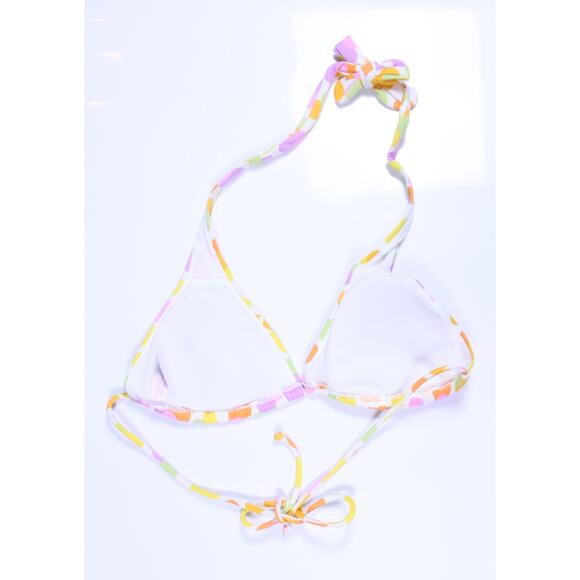 Vintage Victoria's Secret bikini top string halter heart pastel rainbow Y2K sz S - Picture 2 of 4